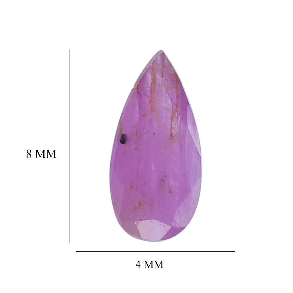 PINK SAPPHIRE CUT PEAR 8X4MM 0.82 Cts.