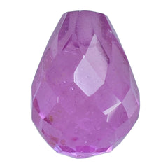 PINK SAPPHIRE (GLASS FILLED) FACETED DROPS (HALF DRILL) 7X5MM 1.79 Cts.
