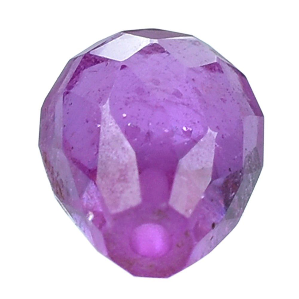 PINK SAPPHIRE (GLASS FILLED) FACETED DROPS (HALF DRILL) 7X5MM 1.79 Cts.