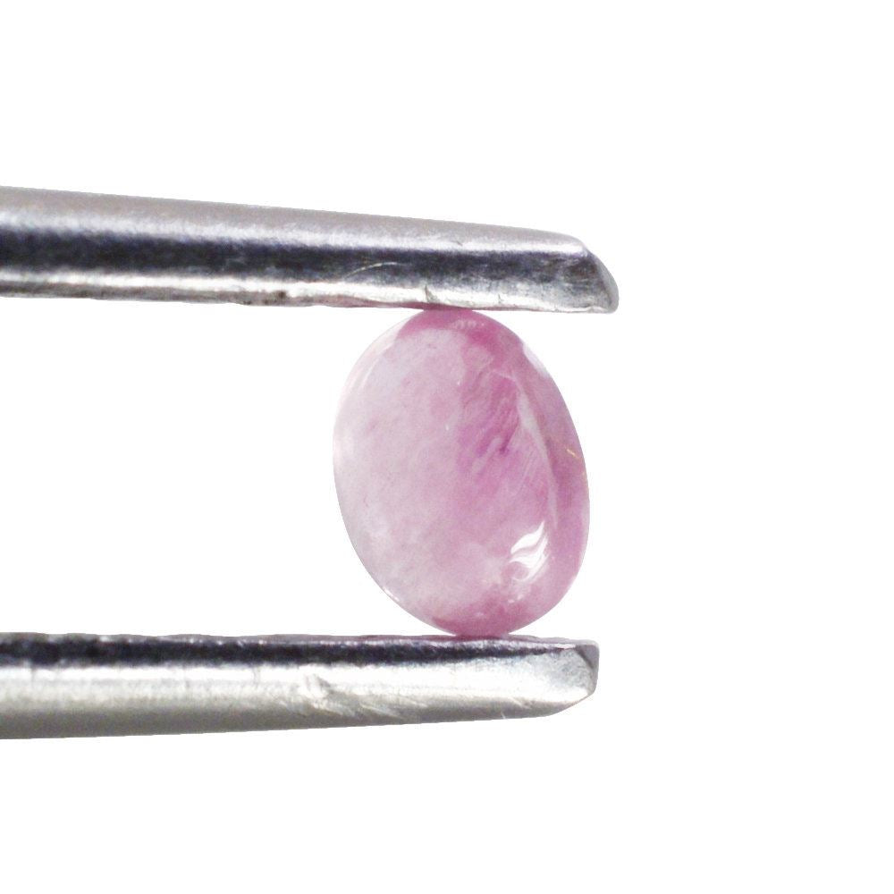 PINK SAPPHIRE (GLASSFILLED) OVAL CAB 4X3MM 0.18 Cts.