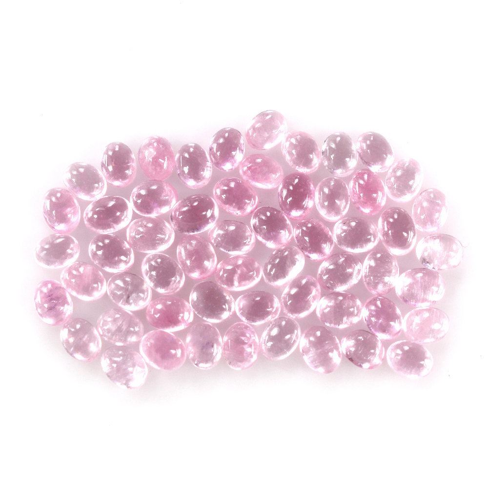 PINK SAPPHIRE (GLASSFILLED) OVAL CAB 4X3MM 0.18 Cts.