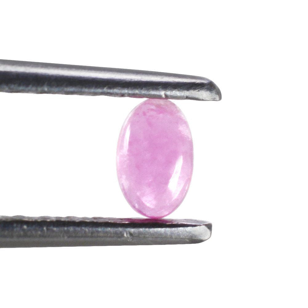 PINK SAPPHIRE (GLASSFILLED) OVAL CAB 5X3MM 0.29 Cts.