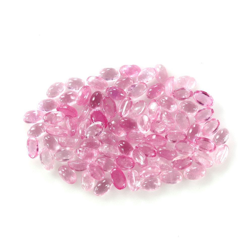 PINK SAPPHIRE (GLASSFILLED) OVAL CAB 5X3MM 0.29 Cts.