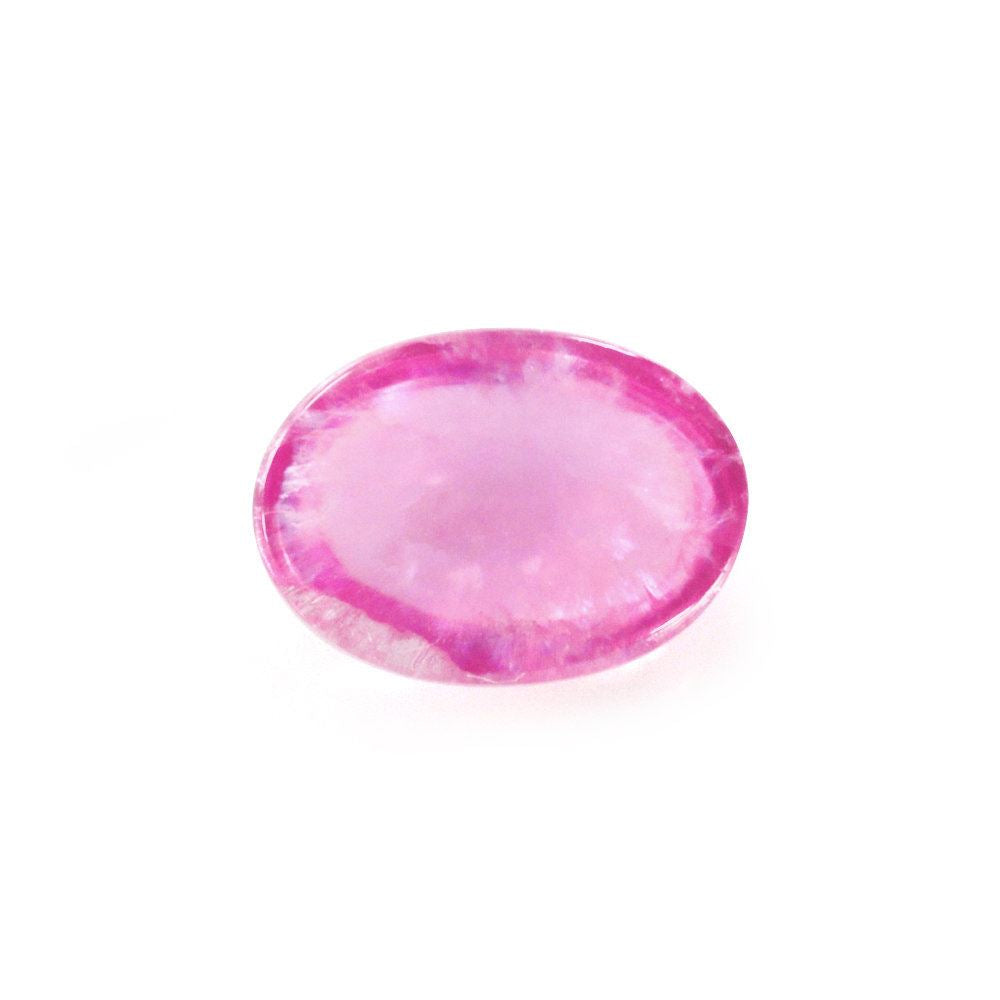 PINK SAPPHIRE (GLASSFILLED) OVAL CAB 7X5MM 0.82 Cts.