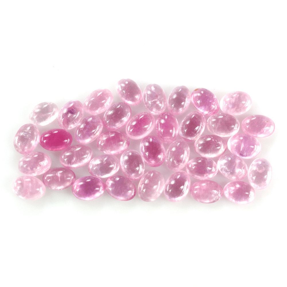 PINK SAPPHIRE (GLASSFILLED) OVAL CAB 7X5MM 0.82 Cts.