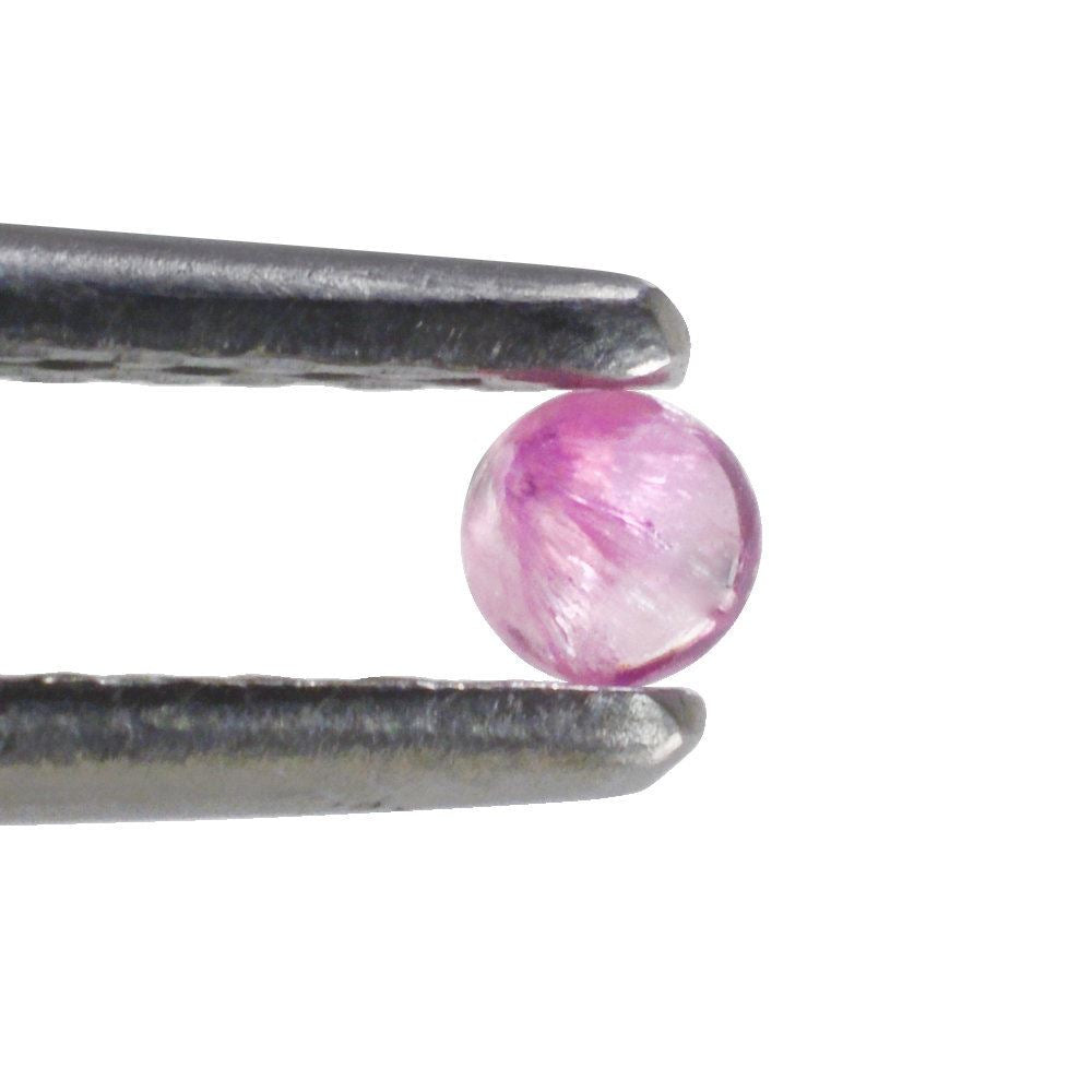 PINK SAPPHIRE (GLASSFILLED) ROUND CAB 2.50MM 0.07 Cts.