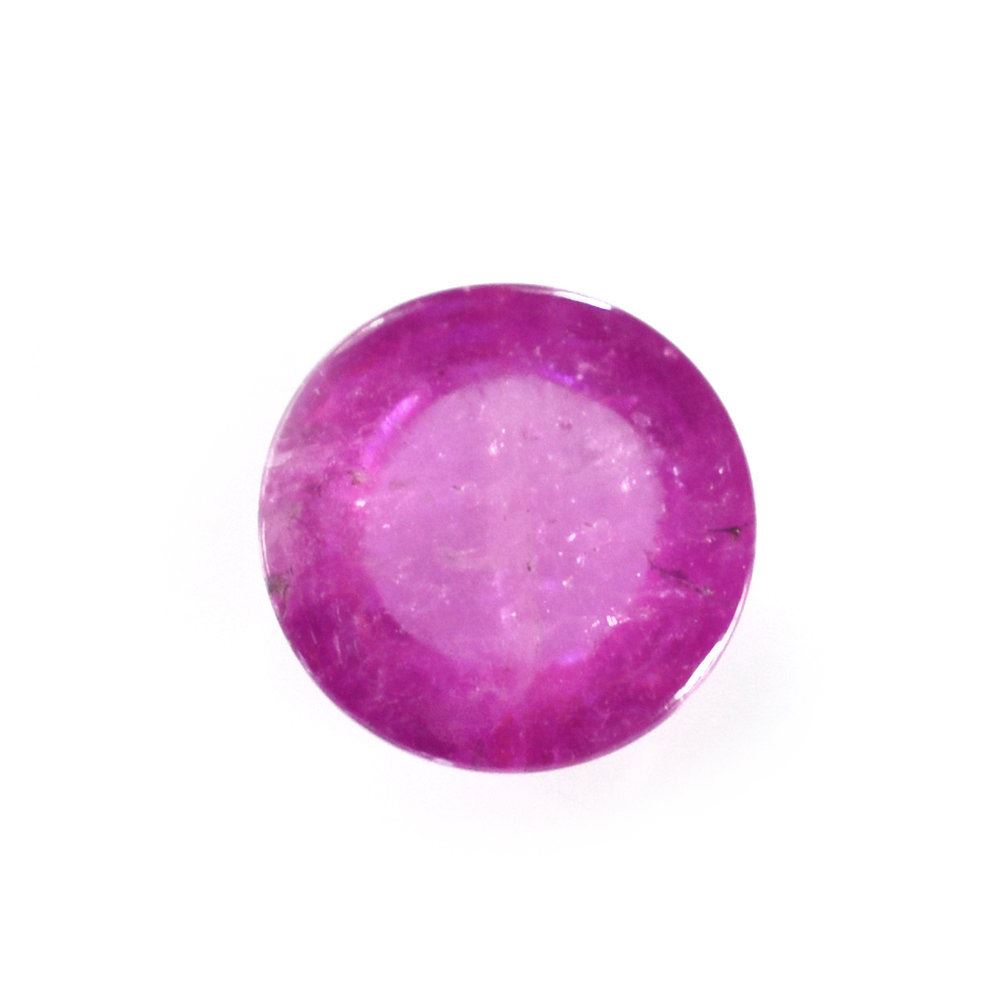 PINK SAPPHIRE (GLASSFILLED) ROUND CAB 6MM 1.27 Cts.