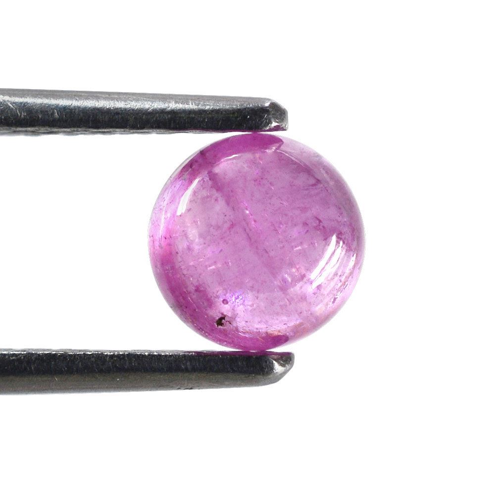 PINK SAPPHIRE (GLASSFILLED) ROUND CAB 6MM 1.27 Cts.