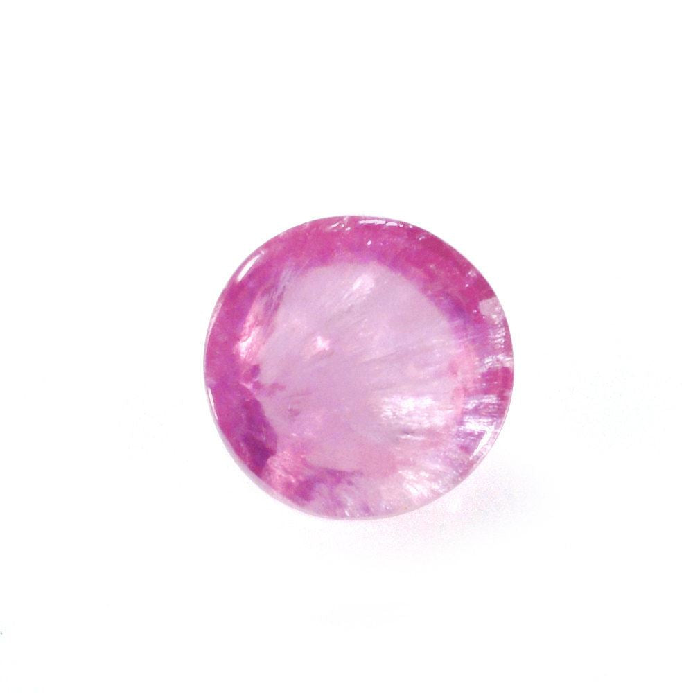PINK SAPPHIRE (GLASSFILLED) ROUND CAB 5.00X5.00MM 0.61 Cts.