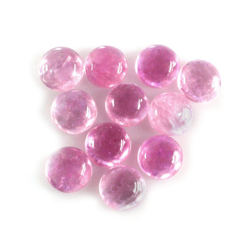 PINK SAPPHIRE (GLASSFILLED) ROUND CAB 5.00X5.00MM 0.61 Cts.