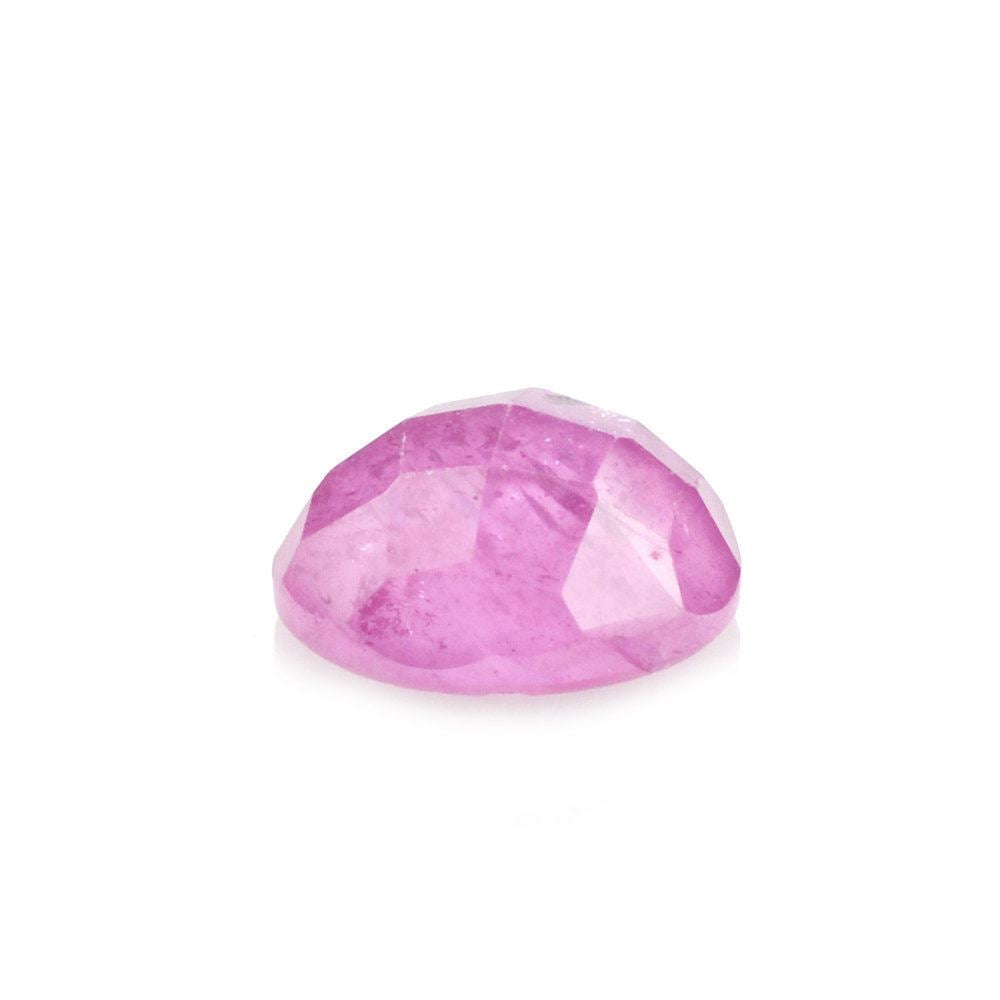 PINK SAPPHIRE (GLASSFILLED) CHECKER ROUND CAB 6MM 1.12 Cts.