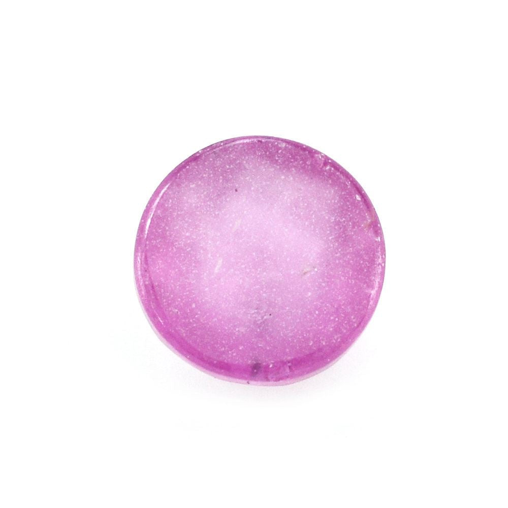 PINK SAPPHIRE (GLASSFILLED) CHECKER ROUND CAB 6MM 1.12 Cts.