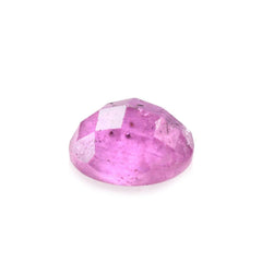 PINK SAPPHIRE (GLASSFILLED) CHECKER ROUND CAB 5.00X5.00MM 0.61 Cts.
