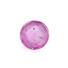 PINK SAPPHIRE (GLASSFILLED) CHECKER ROUND CAB 5.00X5.00MM 0.61 Cts.