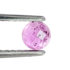 PINK SAPPHIRE (GLASSFILLED) CHECKER ROUND CAB 5.00X5.00MM 0.61 Cts.
