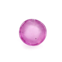 PINK SAPPHIRE (GLASSFILLED) CHECKER ROUND CAB (FROSTED BOTTOM) 5.00X5.00MM 0.64 Cts.