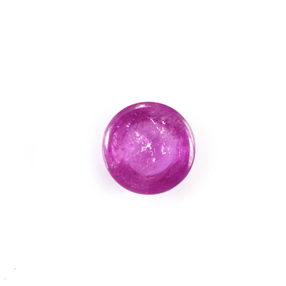 PINK SAPPHIRE (GLASSFILLED) PLAIN ROUND CAB 5.00X5.00MM 0.78 Cts.