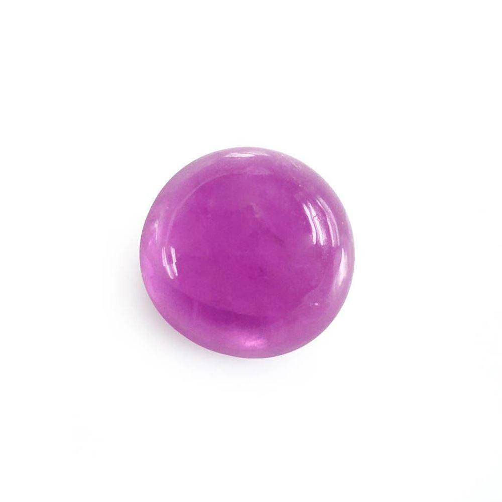 PINK SAPPHIRE (GLASSFILLED) PLAIN ROUND CAB 6MM 1.30 Cts.