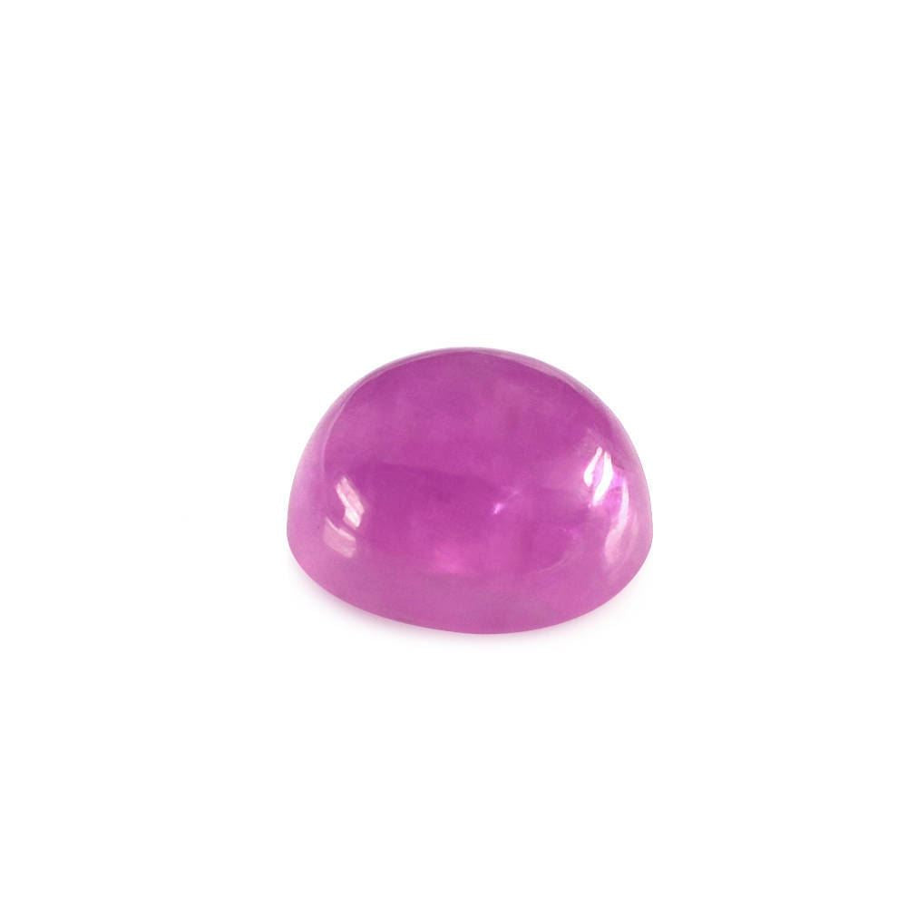 PINK SAPPHIRE (GLASSFILLED) PLAIN ROUND CAB 6MM 1.30 Cts.