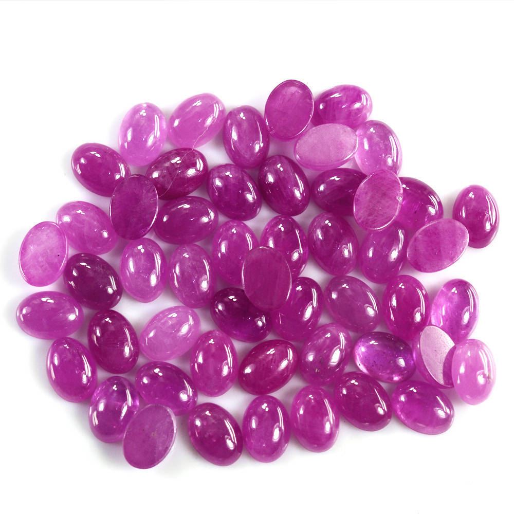 PINK SAPPHIRE (GLASSFILLED) PLAIN OVAL CAB 7X5MM 1.10 Cts.