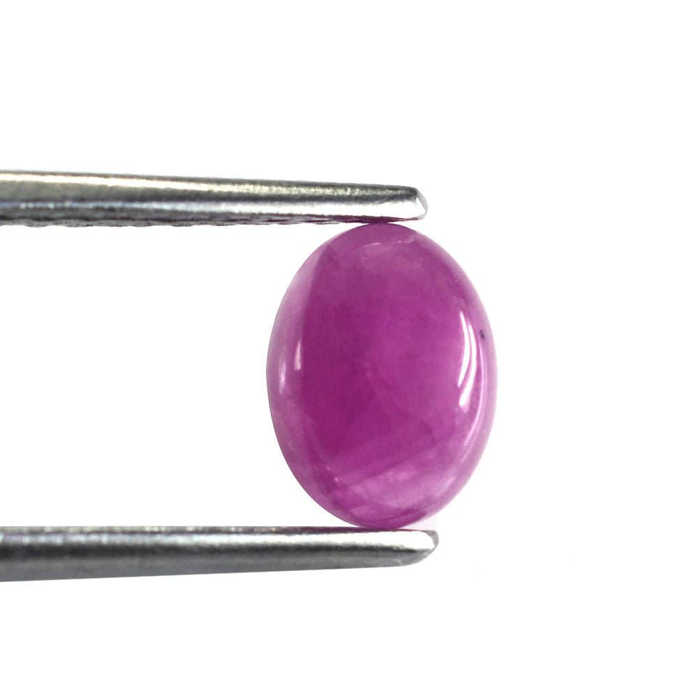 PINK SAPPHIRE (GLASSFILLED) PLAIN OVAL CAB 8X6MM 1.85 Cts.