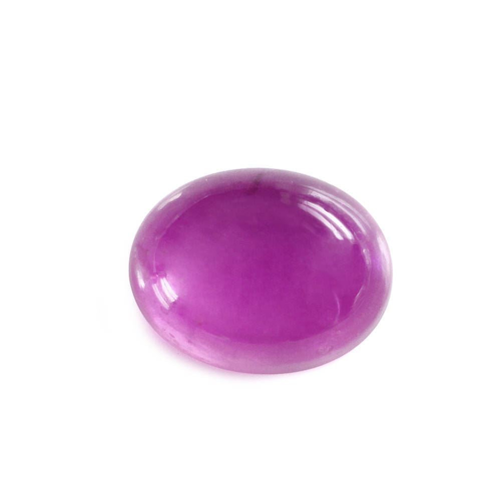 PINK SAPPHIRE (GLASSFILLED) PLAIN OVAL CAB 9X7MM 2.82 Cts.