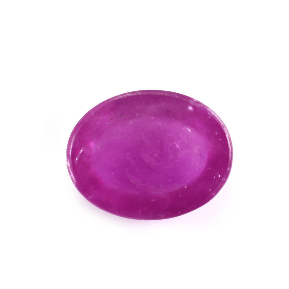 PINK SAPPHIRE (GLASSFILLED) PLAIN OVAL CAB 9X7MM 2.82 Cts.