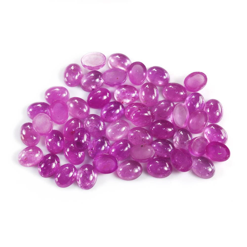 PINK SAPPHIRE (GLASSFILLED) PLAIN OVAL CAB 9X7MM 2.82 Cts.