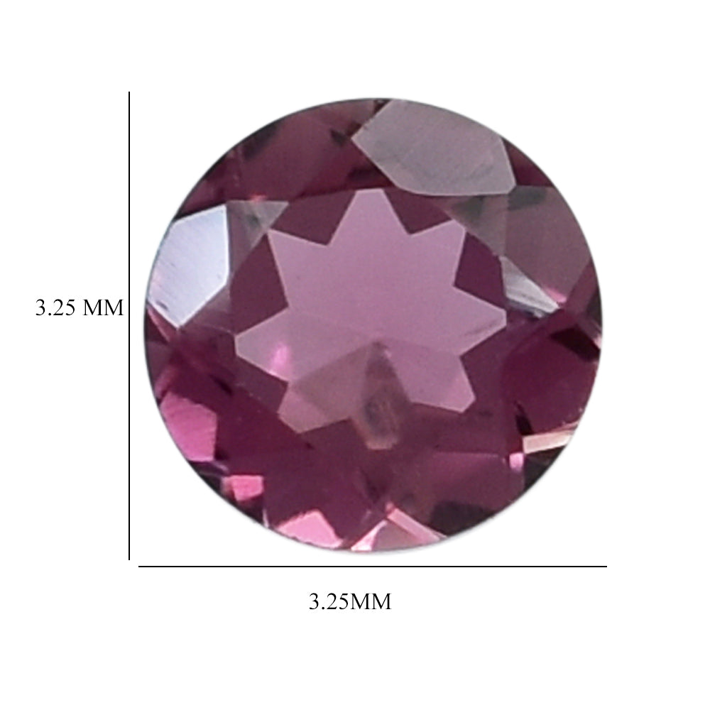PINK TOURMALINE CUT ROUND 3.25MM 0.14 Cts.