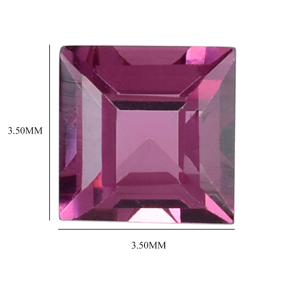 PINK TOURMALINE CUT SQUARE (DARK) 3.50MM 0.20 Cts.