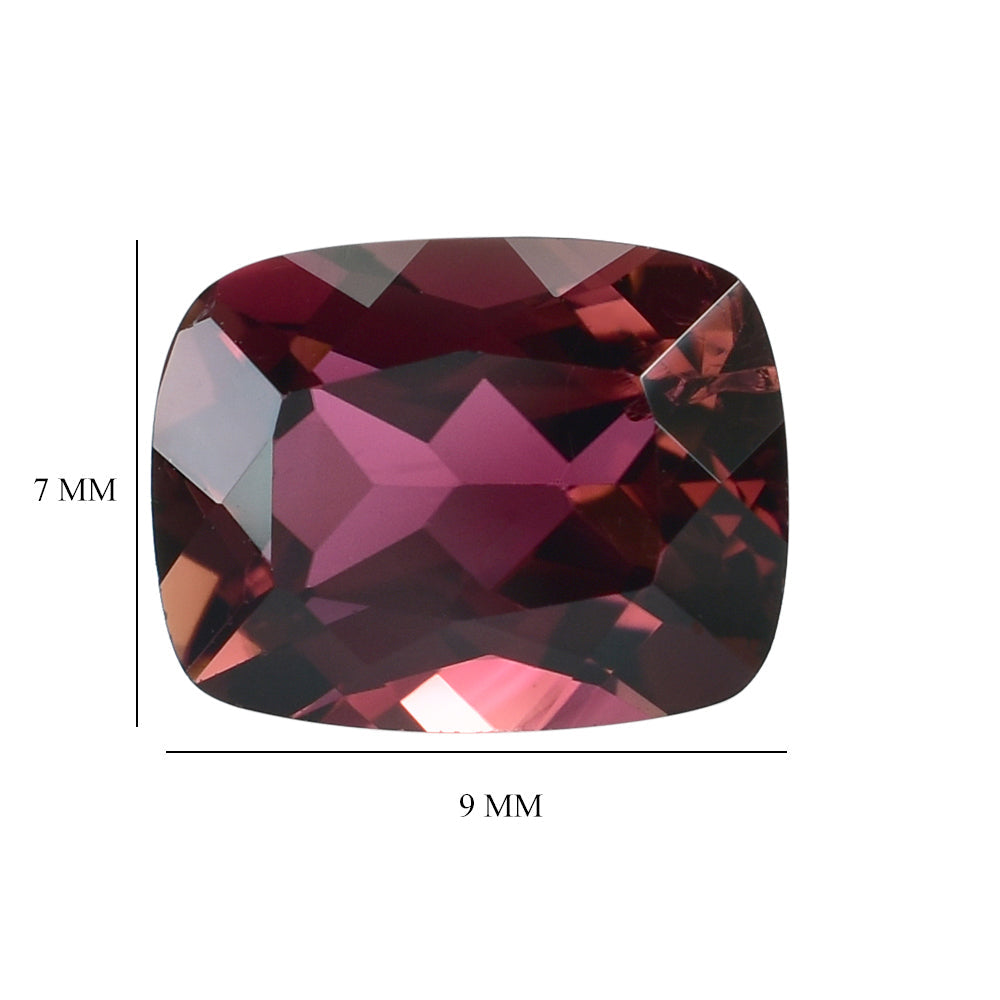 PINK TOURMALINE (DARK BROWN)(CLEAN) CUT CUSHION 9.00X7.00 MM 2.35 Cts.
