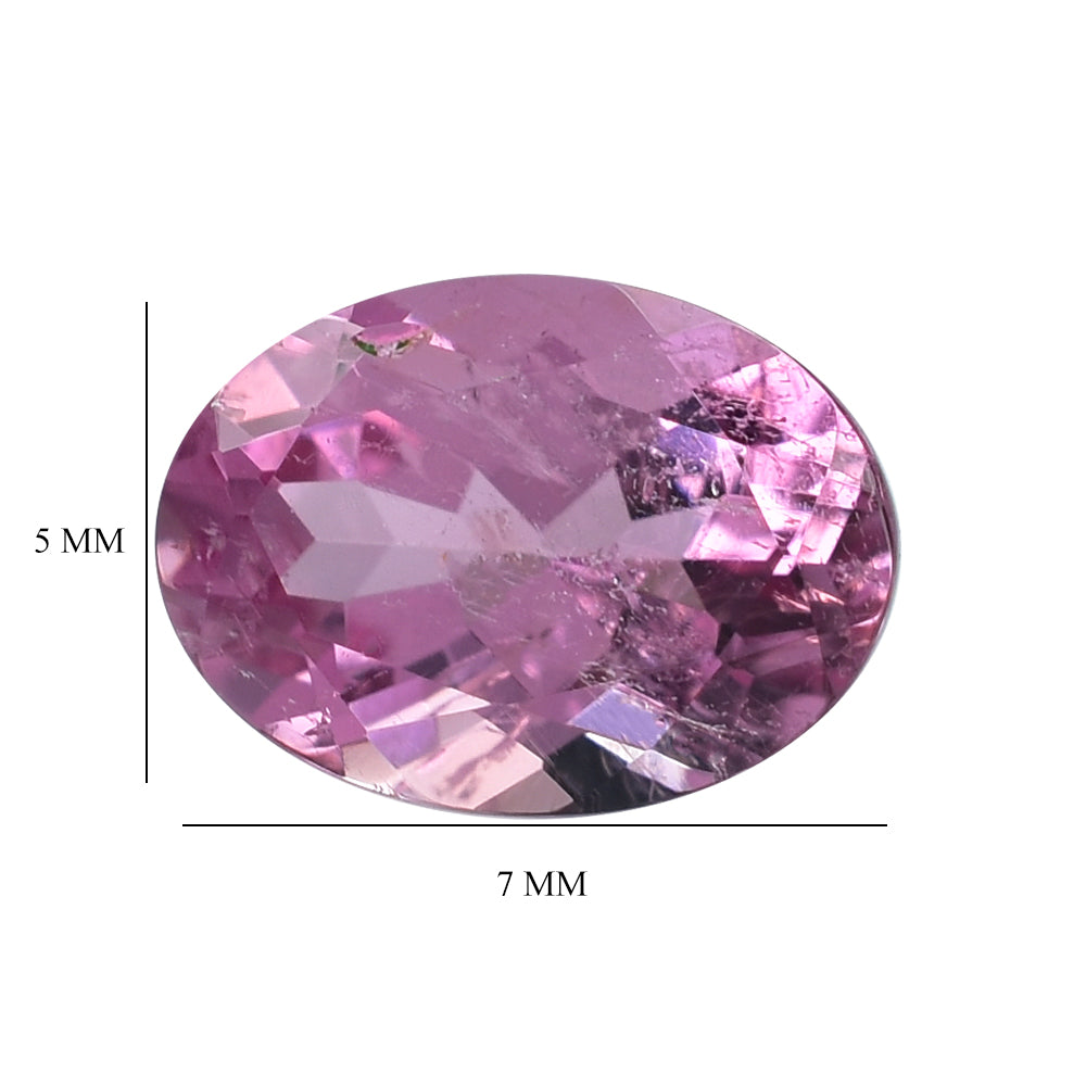 PINK TOURMALINE (MEDIUM)(HI) CUT OVAL 7.00X5.00 MM 0.8 Cts.