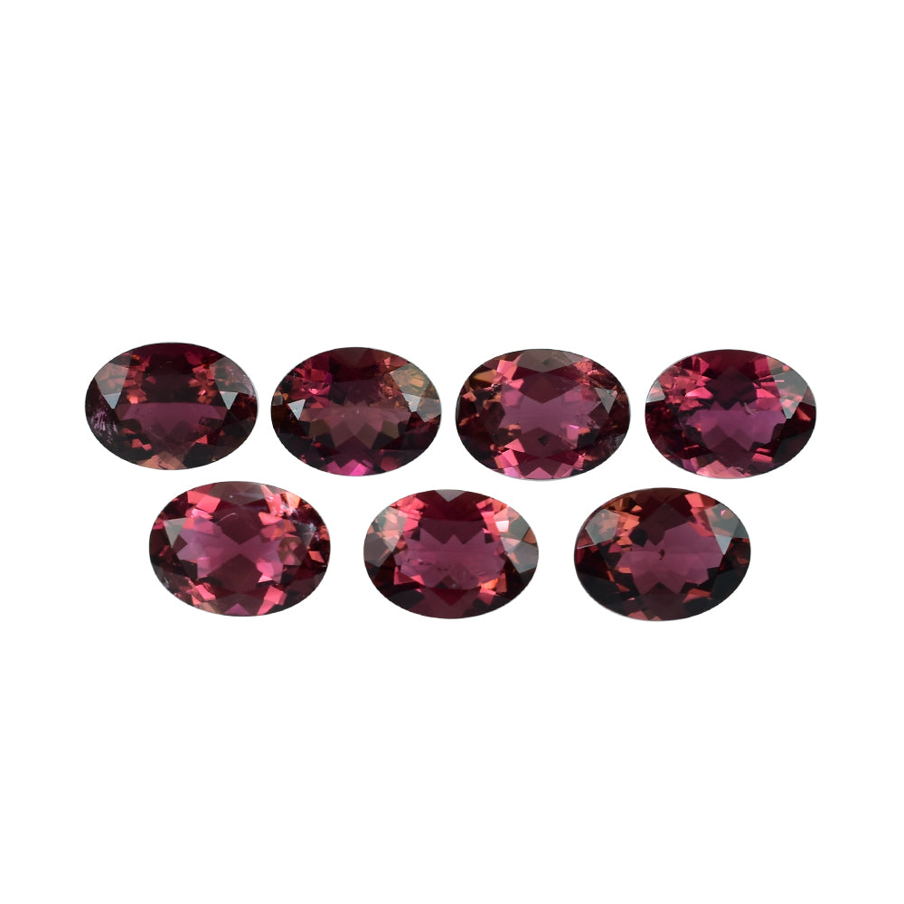 PINK TOURMALINE (OILISH DARK)(HI) CUT OVAL 8.00X6.00 MM 1.18 Cts.