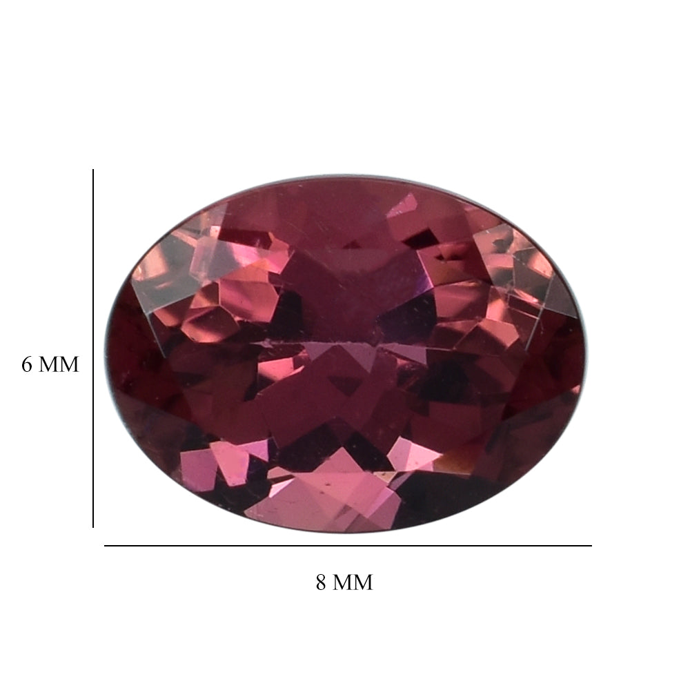 PINK TOURMALINE (OILISH MEDIUM)(HI) CUT OVAL 8.00X6.00 MM 1.28 Cts.