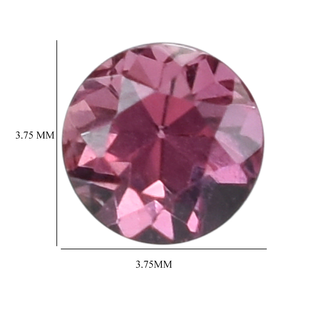 PINK TOURMALINE CUT ROUND 3.75MM 0.21 Cts.