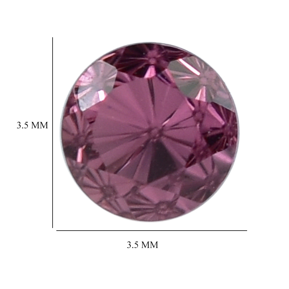 PINK TOURMALINE CUT ROUND 3.50MM  0.35 Cts.