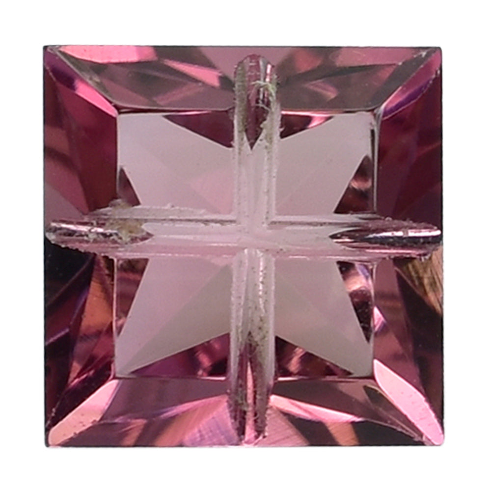 PINK TOURMALINE LAZER CUT SQUARE 6MM 1.10 Cts.