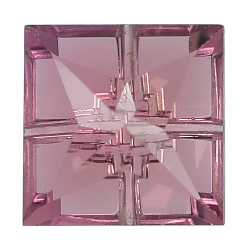 PINK TOURMALINE LAZER CUT SQUARE 6MM 1.10 Cts.