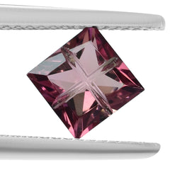 PINK TOURMALINE LAZER CUT SQUARE 6MM 1.10 Cts.