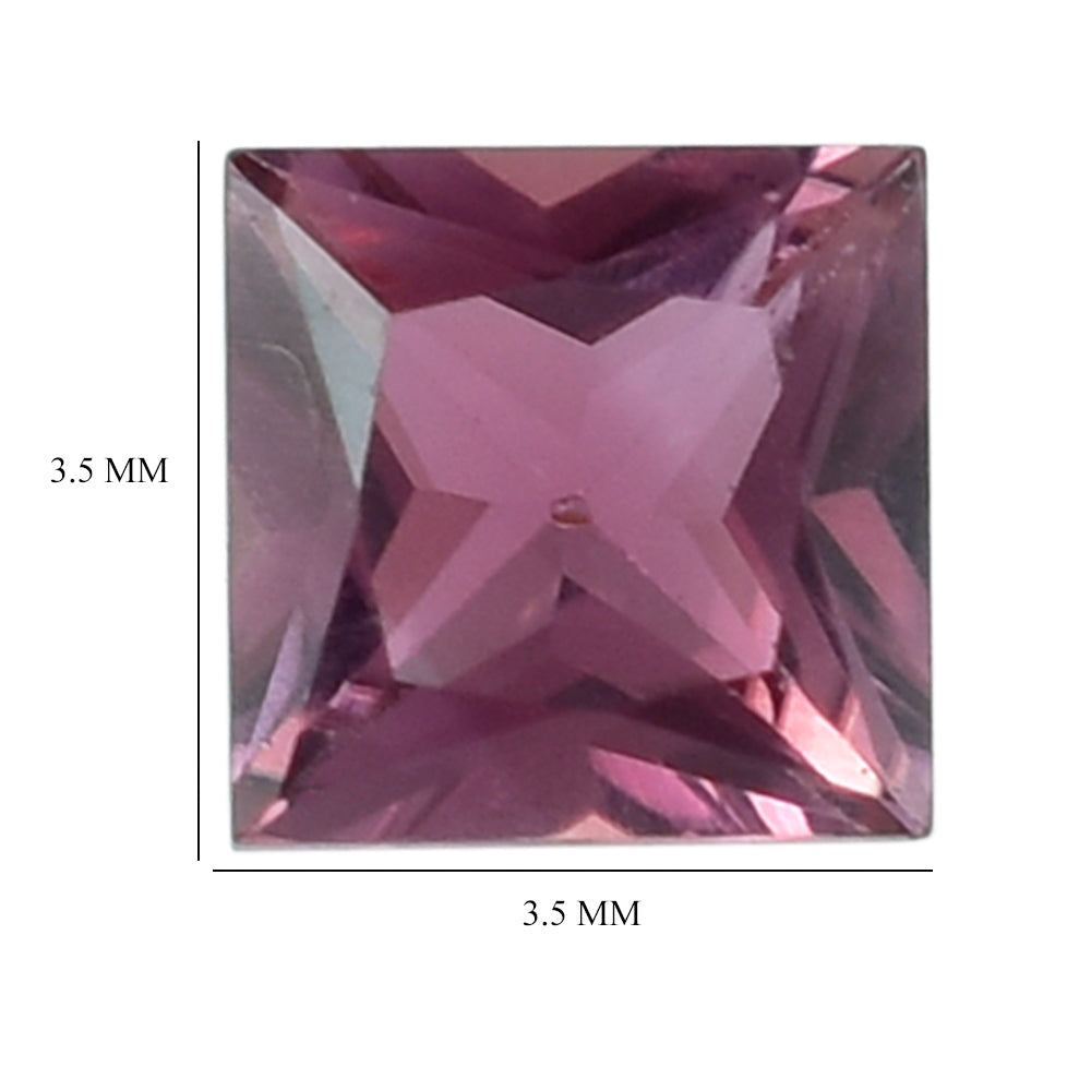 PINK TOURMALINE CUT SQUARE 3.50MM 0.24 Cts.