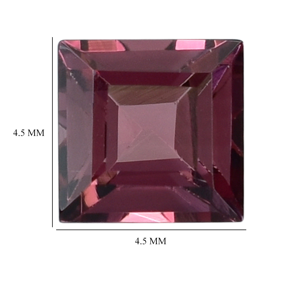 PINK TOURMALINE CUT SQUARE 4.50MM 0.58 Cts.