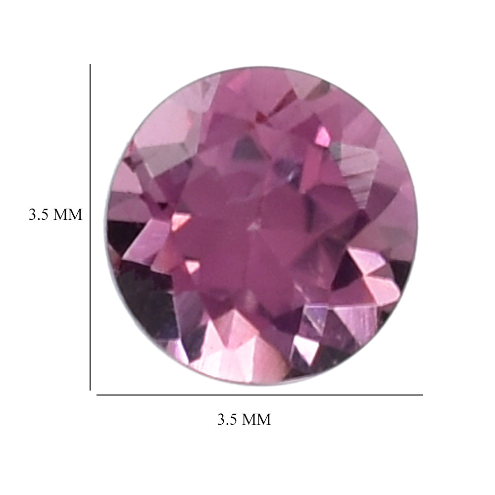 PINK TOURMALINE CUT ROUND 3.50MM 0.18 Cts.