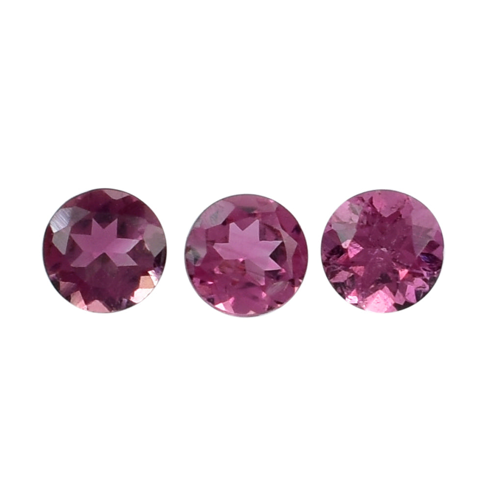 PINK TOURMALINE CUT ROUND 2.75MM 0.08 Cts.