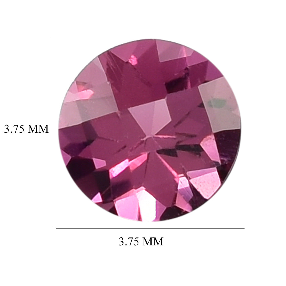 PINK TOURMALINE CHECKER CUT ROUND 3.75MM 0.20 Cts.