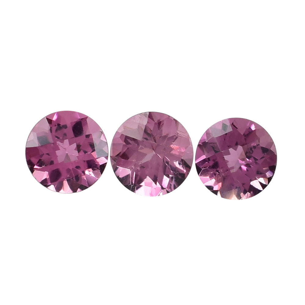 PINK TOURMALINE CHECKER CUT ROUND 4.25MM 0.30 Cts.