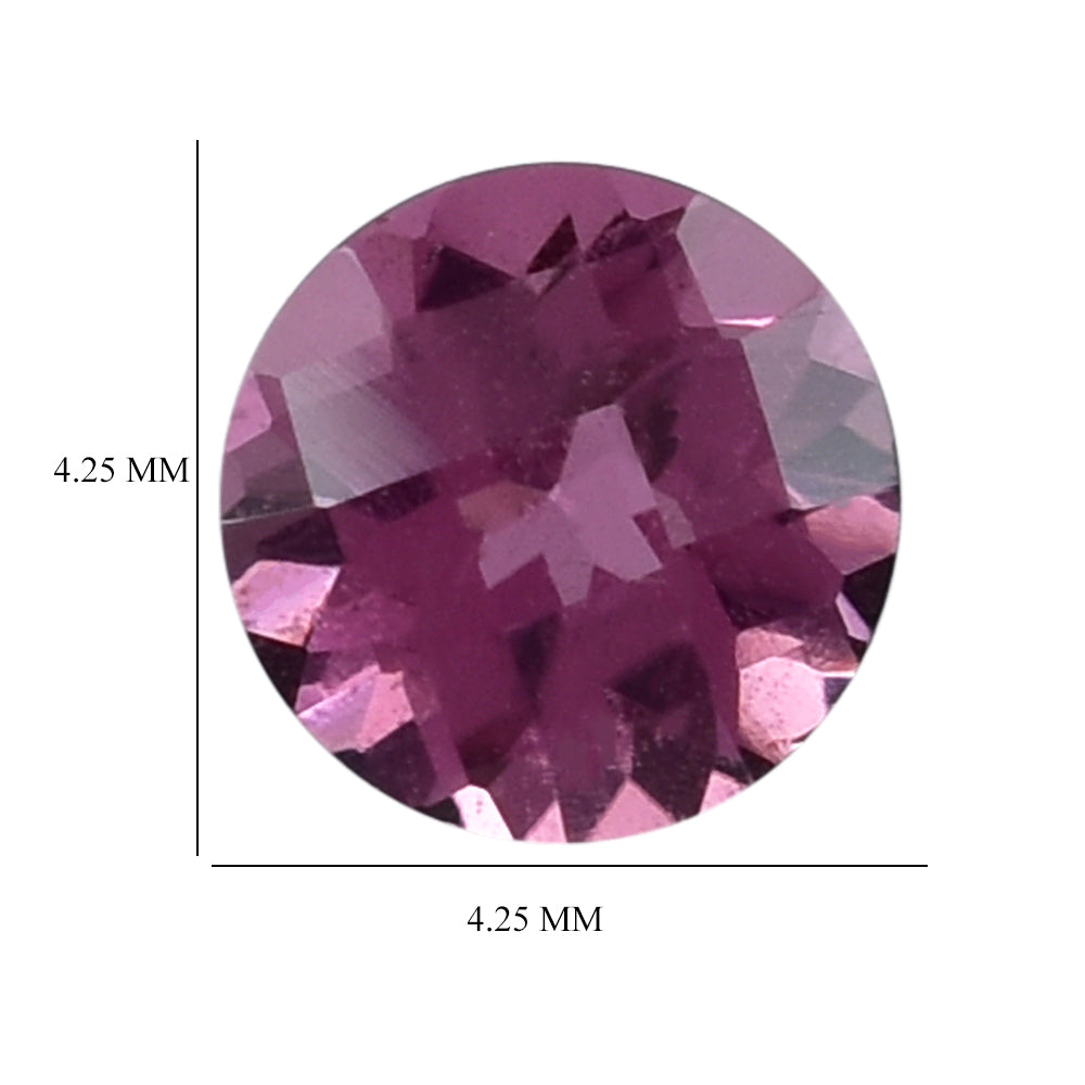 PINK TOURMALINE CHECKER CUT ROUND 4.25MM 0.30 Cts.