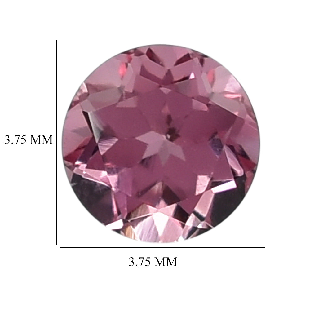 PINK TOURMALINE CUT ROUND 3.75MM 0.21 Cts.