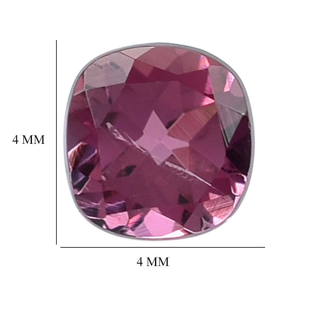 PINK TOURMALINE CUT CUSHION (MEDIUM/CLEAN) 4MM 0.32 Cts.