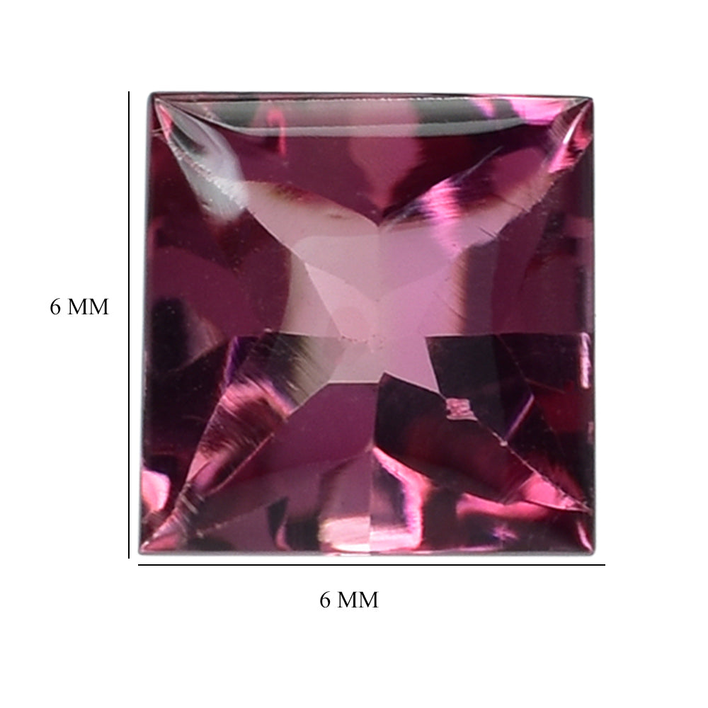 PINK TOURMALINE BUFFTOP SQUARE 6MM 1.07 Cts.