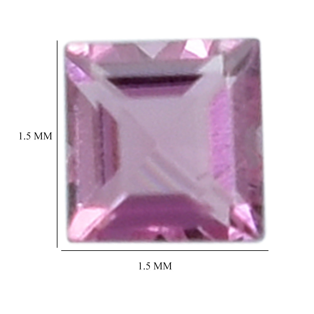 PINK TOURMALINE CUT SQUARE 1.50MM 0.02 Cts.